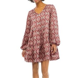 EUC True Craft Syrah Geo Print Mini Dress Size M